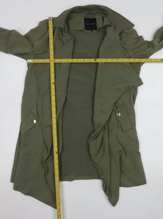 Womens UK Size 12 New Look Green Trench Coat