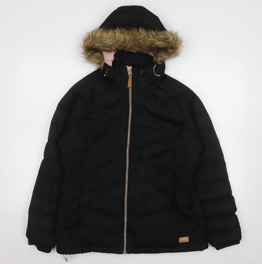 Womens UK Size L Trespass Black Puffer Jacket
