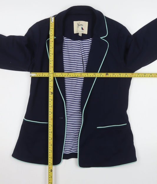 Womens UK Size 10 Yumi Regular Blue Blazer
