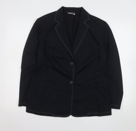 Gerry Weber Women's Black Size 16 Single-Breasted Blazer Jacket