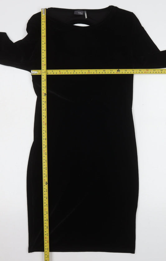 Womens UK Size M Sparkle & Fade Bodycon Dress