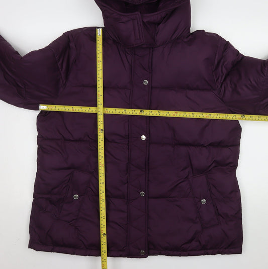 Womens UK Size 2XL Hollister Purple Puffer Jacket