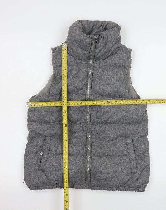 Old Navy Men's Grey XS Puffer Bodywarmer Gilet Polyester Lined