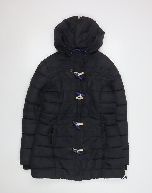 Womens UK Size M Superdry Black Puffer Jacket