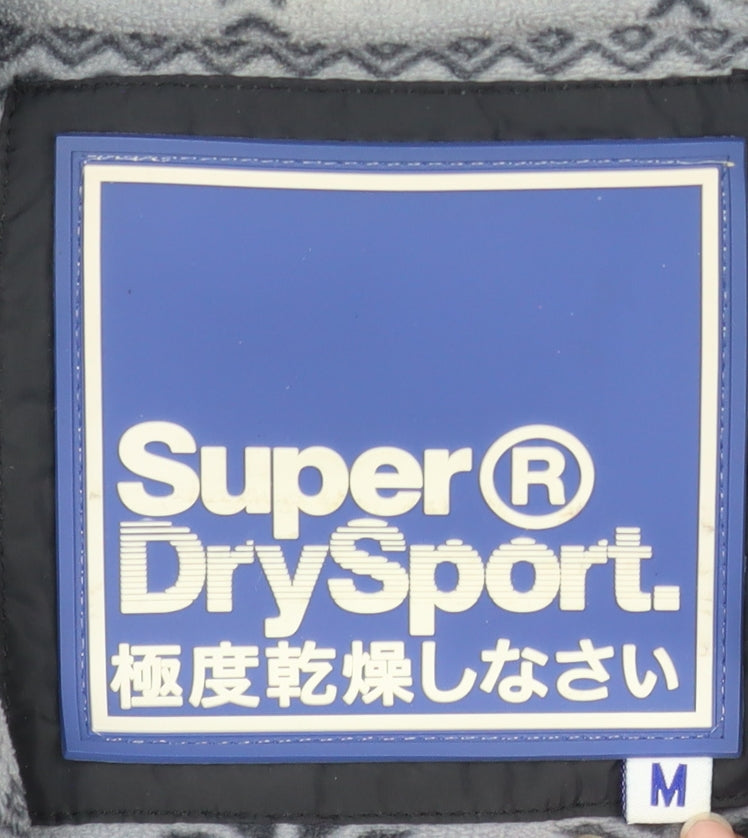 Womens UK Size M Superdry Black Puffer Jacket