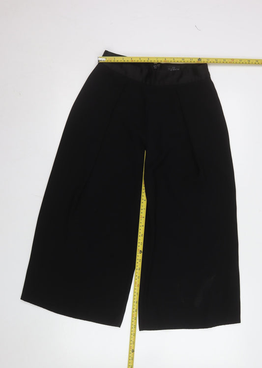 Womens UK Size 8 Topshop Regular Fit Culottes Black Trousers