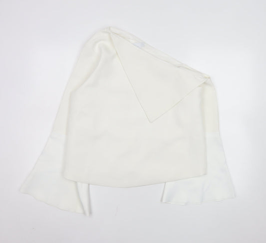 Womens UK Size 12 ASOS White Wrap Blouse