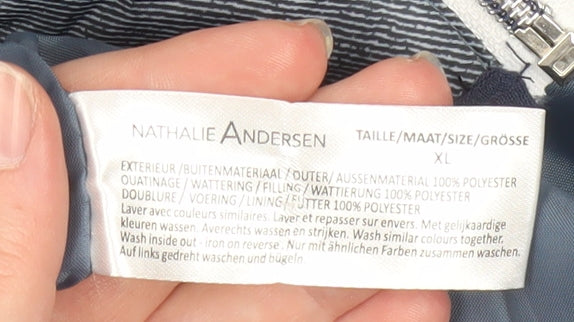 Womens UK Size XL Nathalie Andersen Blue Puffer Jacket