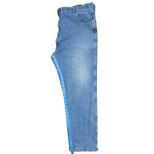 Mens UK Size 46 x 30 Wrangler Regular Fit Straight Blue Jeans