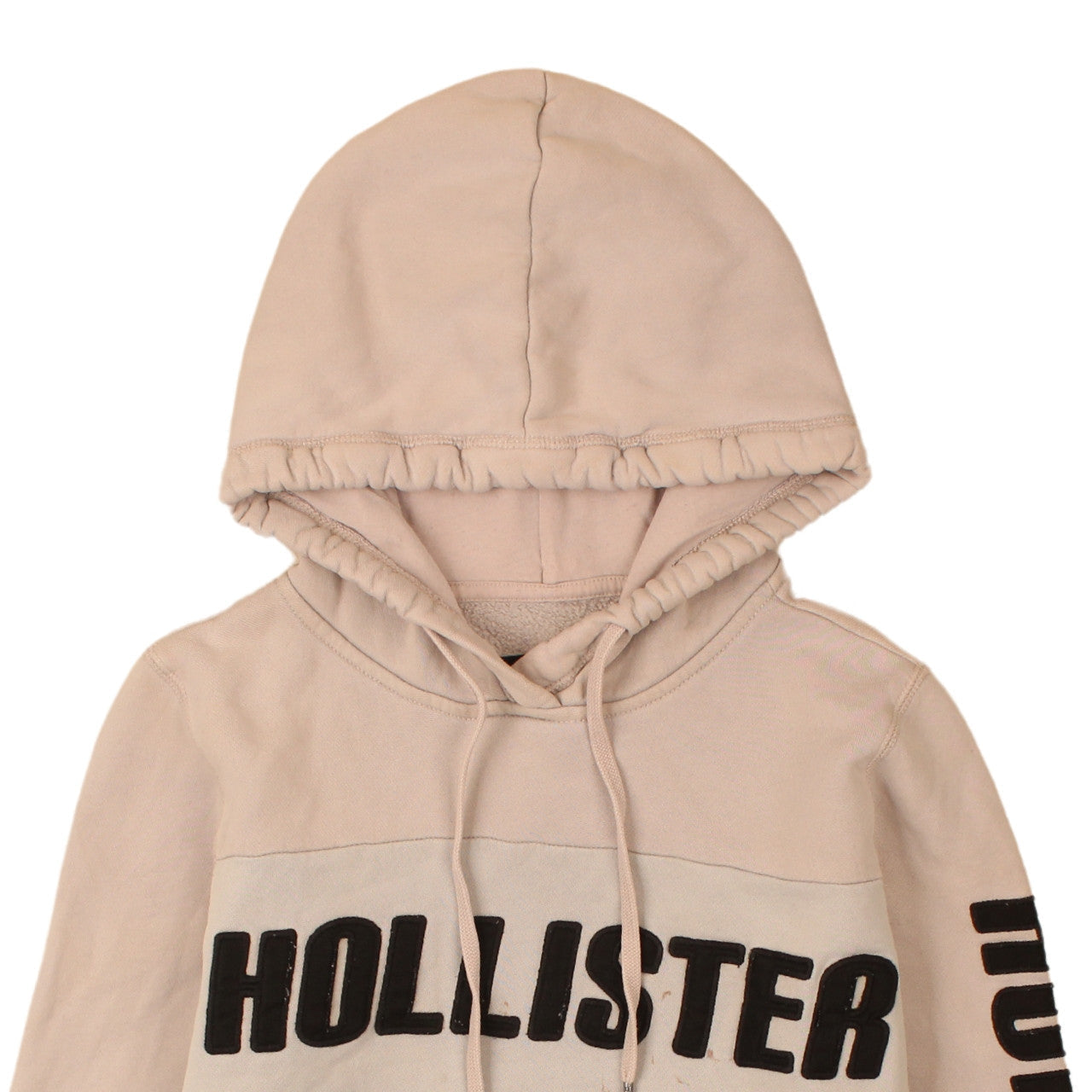 Mens UK Size M Hollister Beige Pullover Hoodie