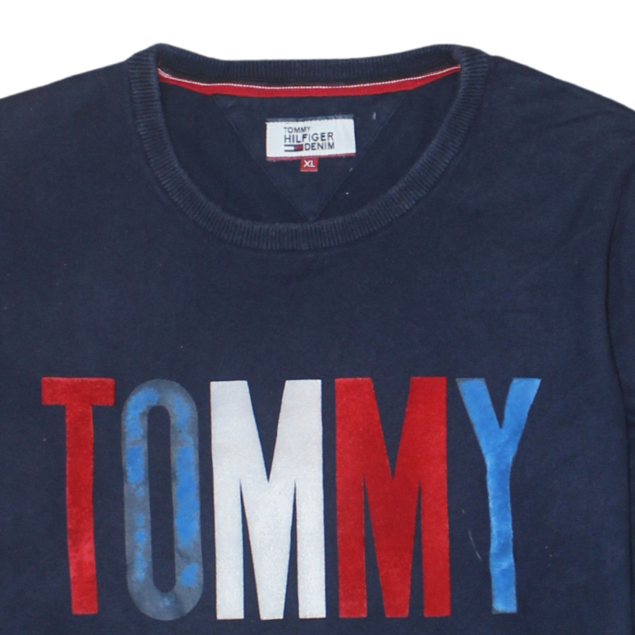 Mens UK Size XL Tommy Hilfiger Blue Pullover Sweatshirt