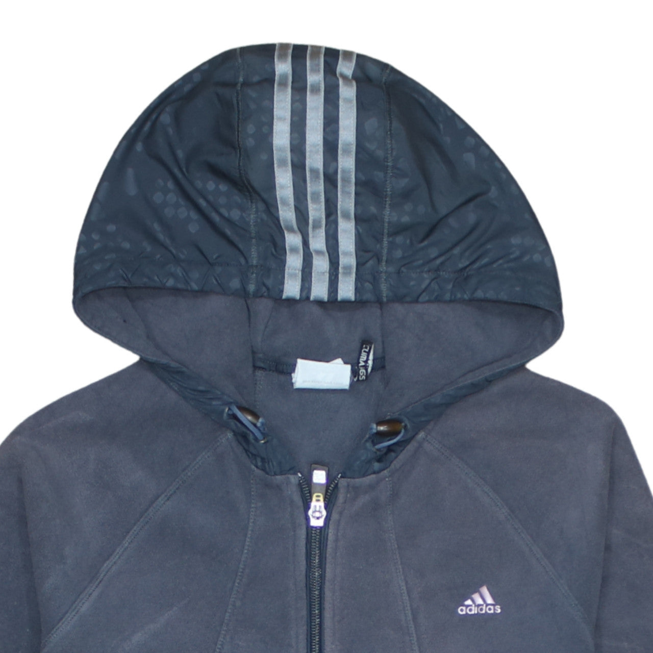Womens UK Size 12 adidas Blue Full Zip Hoodie
