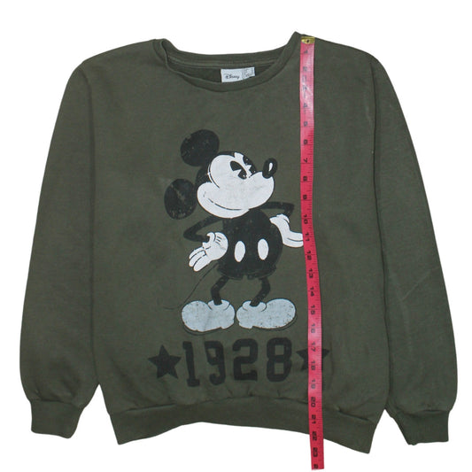 Womens UK Size 14 Disney Green Pullover Sweatshirt