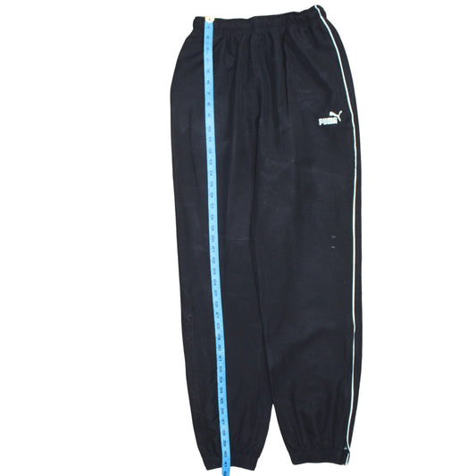 Mens UK Size S PUMA Regular Fit Track Pants Black Trousers