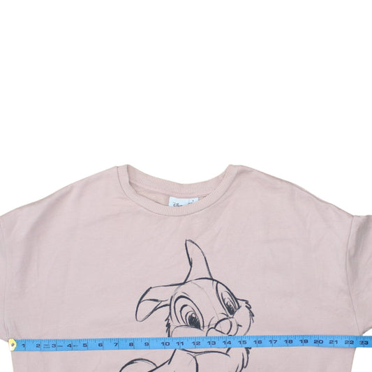Womens UK Size 10/12 Disney Pink Pullover Sweatshirt