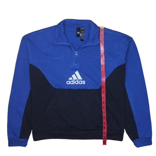 Womens UK Size 8 adidas Blue Pullover Sweatshirt