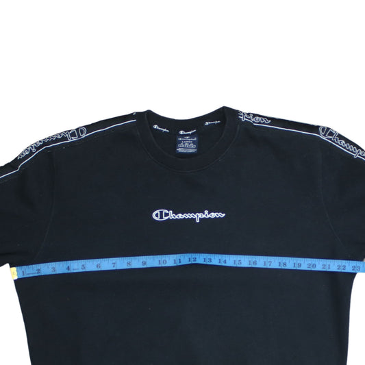 Mens UK Size L Champion Black Pullover Sweatshirt