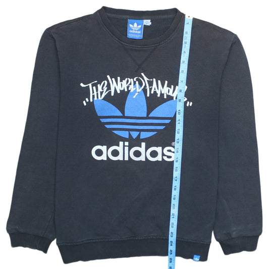 Mens UK Size M adidas Black Pullover Sweatshirt
