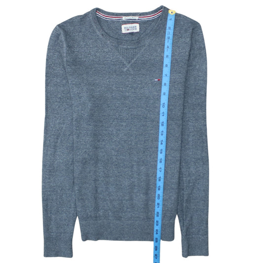 Mens UK Size S Tommy Hilfiger Blue Pullover Jumper