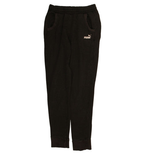 Womens UK Size 8 PUMA Regular Fit Jogger Black Trousers