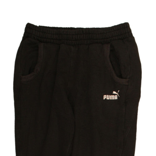 Womens UK Size 8 PUMA Regular Fit Jogger Black Trousers