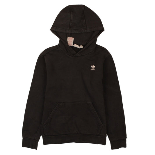 Additional front view of Adidas boys’ black hoodie 13-14 years pullover cotton blend casual wear