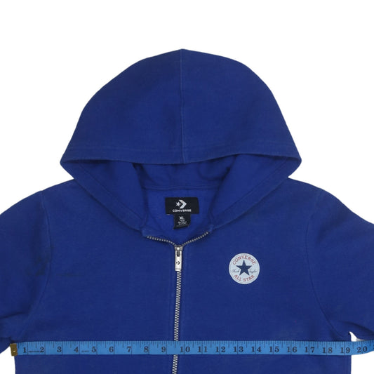 Converse Boys Blue Full Zip Hoodie XL 13-15 Years Cotton Blend Casual