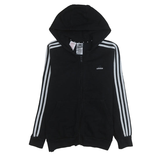 Additional front view of Adidas boys’ black full zip hoodie 13-14 years fleece hooded sweatshirt
