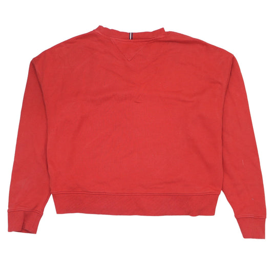 Womens UK Size M Tommy Hilfiger Red Pullover Sweatshirt