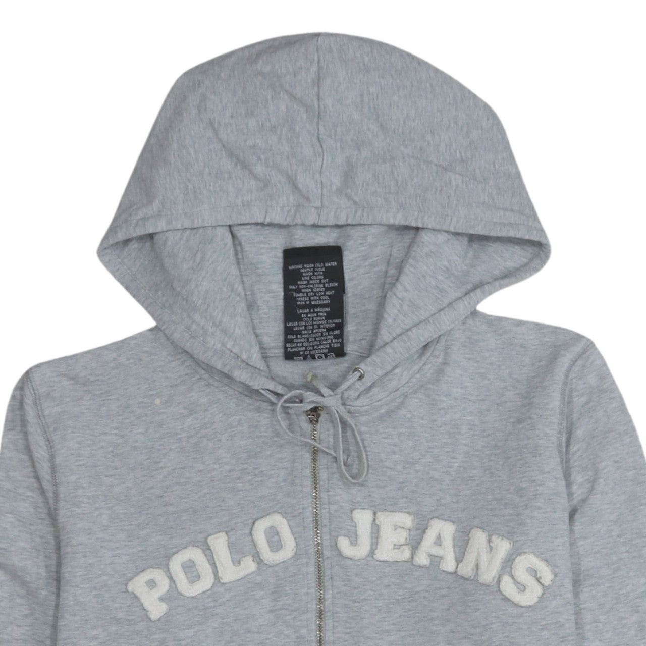 Womens UK Size L Ralph Lauren Grey Full Zip Hoodie