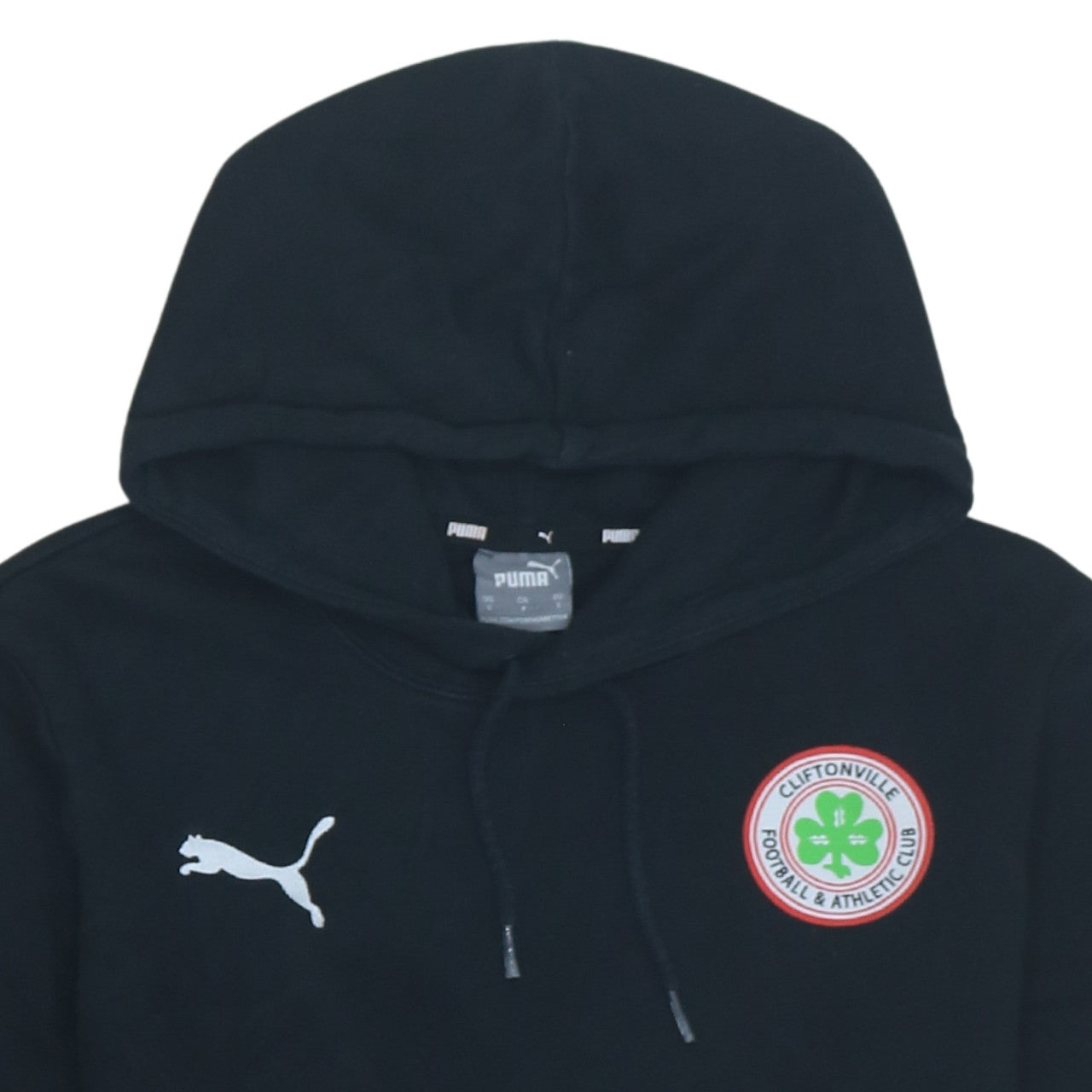 Mens UK Size S PUMA Black Pullover Hoodie