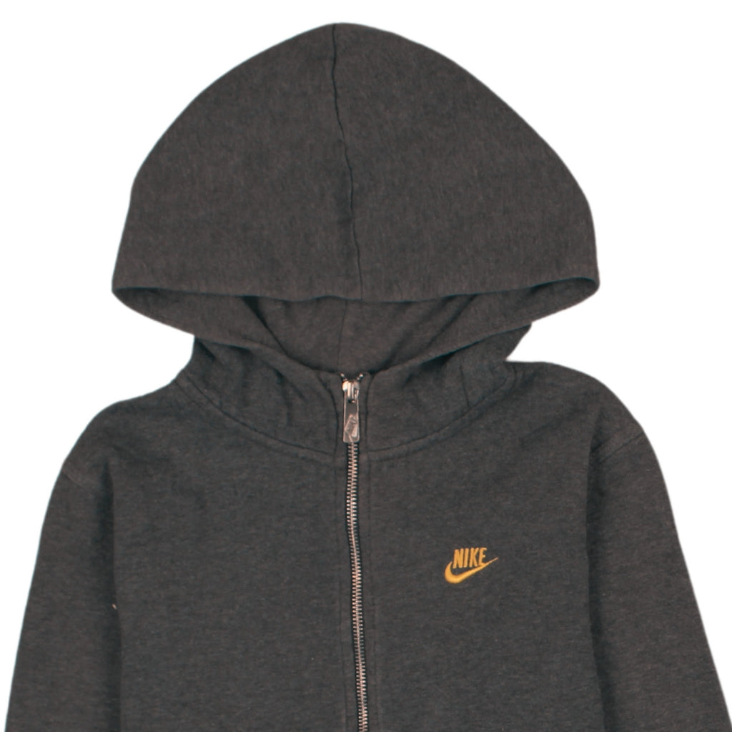 Brand and care label for Nike boys’ grey full zip fleece hoodie xl - hooded sportswear