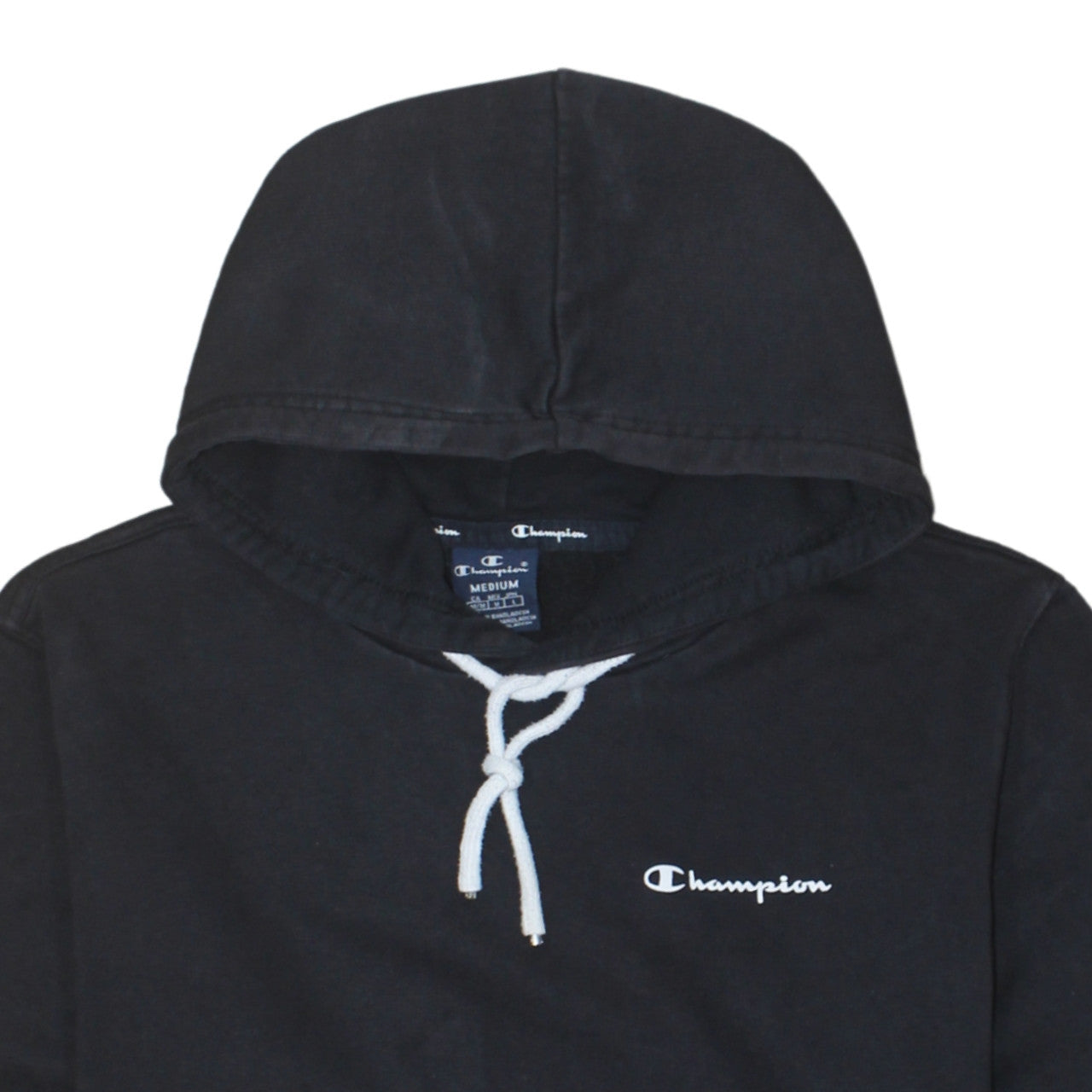 Mens UK Size M Champion Black Pullover Hoodie