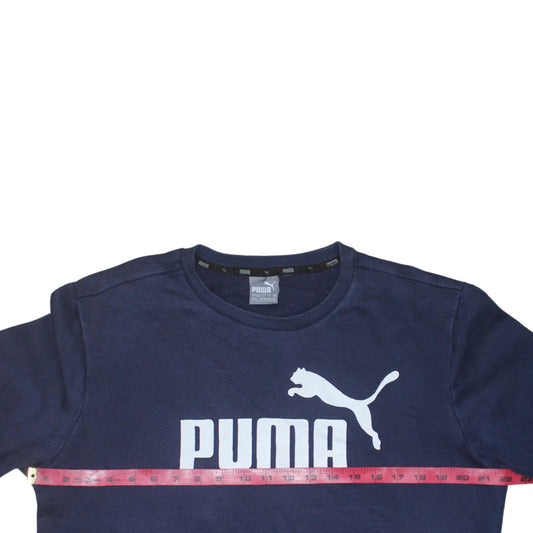 Mens UK Size M PUMA Blue Pullover Sweatshirt
