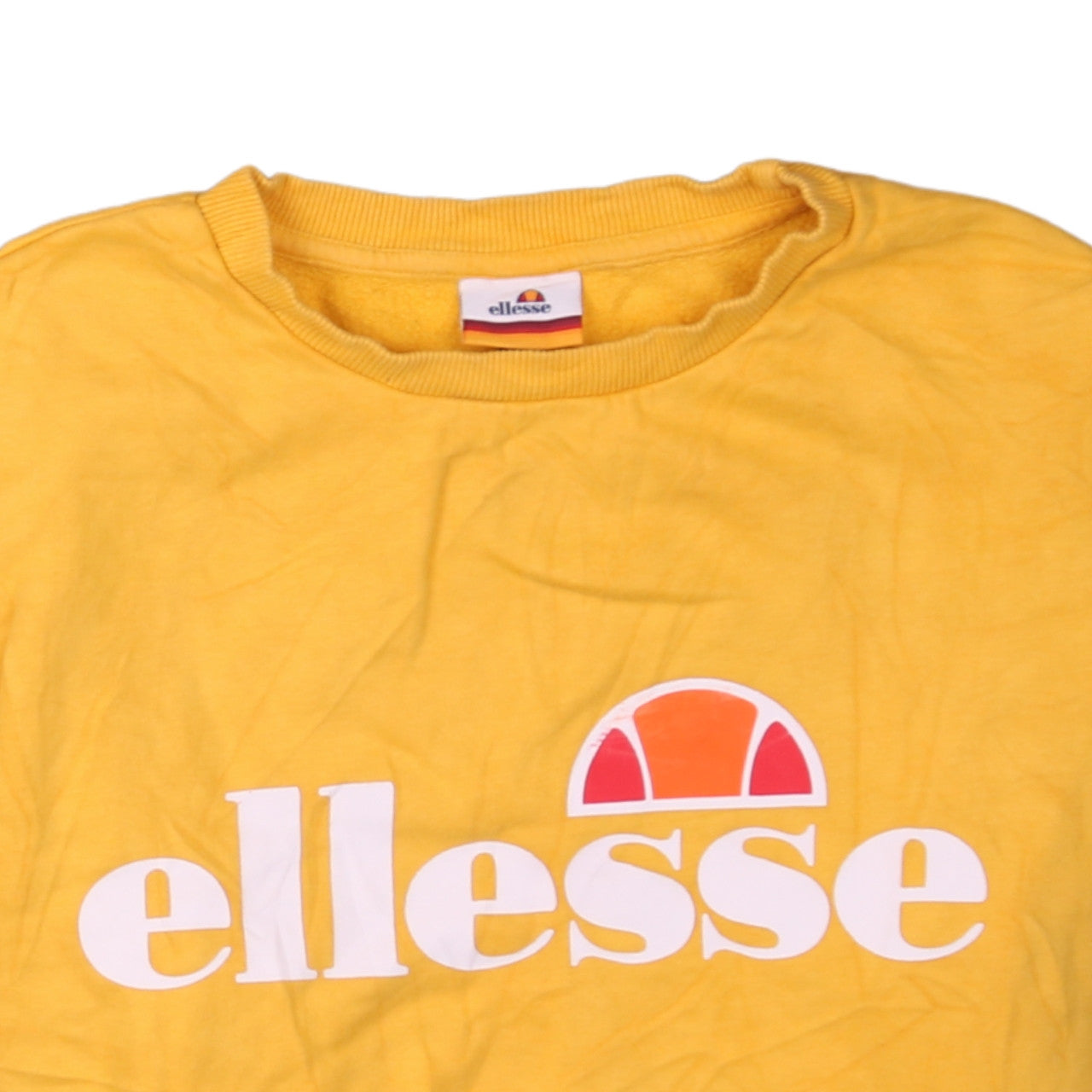Womens UK Size 8 ellesse Yellow Pullover Sweatshirt