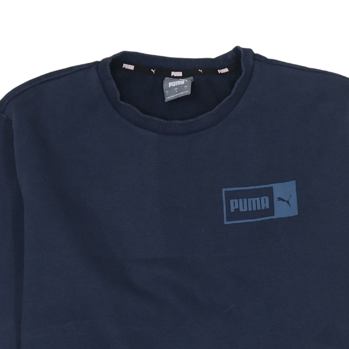Mens UK Size L PUMA Blue Pullover Sweatshirt
