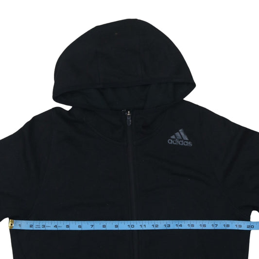 Mens UK Size M adidas Black Full Zip Hoodie