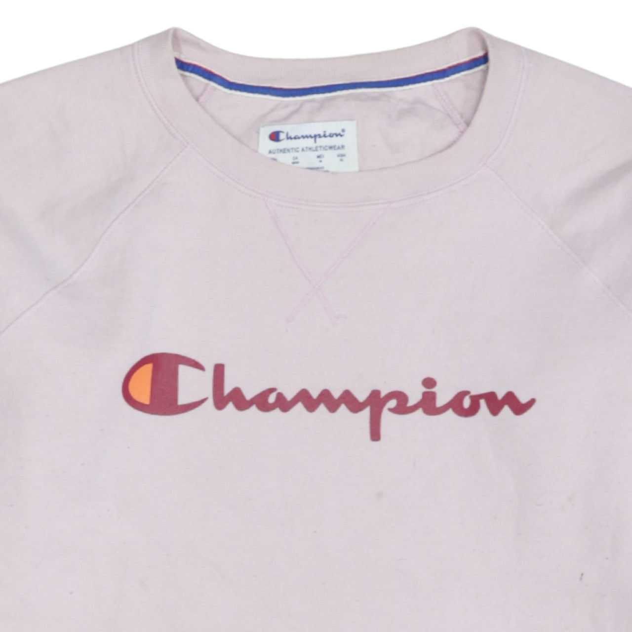 Womens UK Size M Champion Pink Pullover Sweatshirt