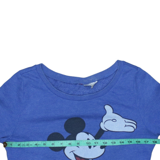 Womens UK Size 8 Disney Blue Pullover Sweatshirt
