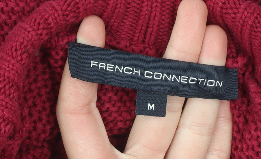 Womens UK Size M French Connection Red Pullover Jumper