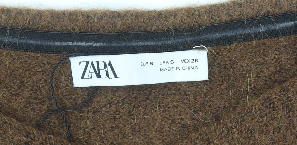 Womens UK Size S Zara Brown Camisole Tank