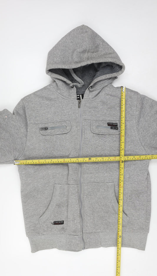 Mens UK Size L Fly Guy Grey WalkingGym & TrainingRunning & Jogging Jacket