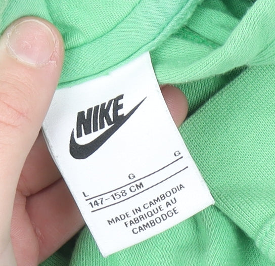 Boys UK Size L Nike Green Pullover Hoodie