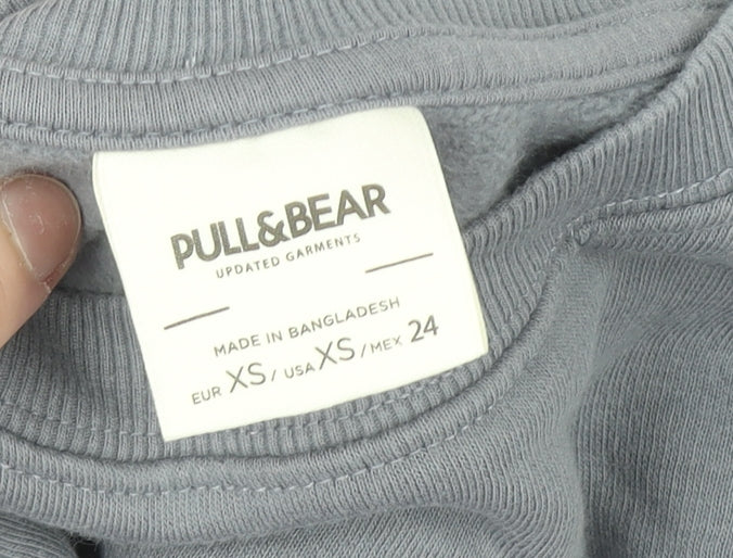 Womens UK Size XS Pull & Bear Grey Pullover Sweatshirt