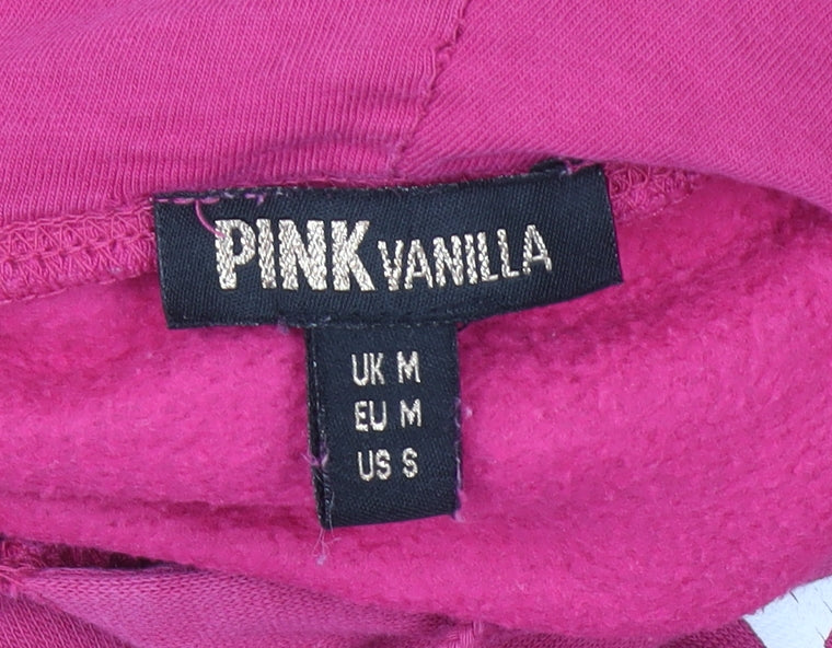 Womens UK Size M Pink Vanilla Pink Pullover Hoodie
