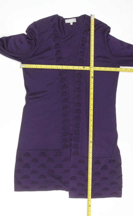 Marks and Spencer Per Una Women Purple Size 12 Long Cardigan