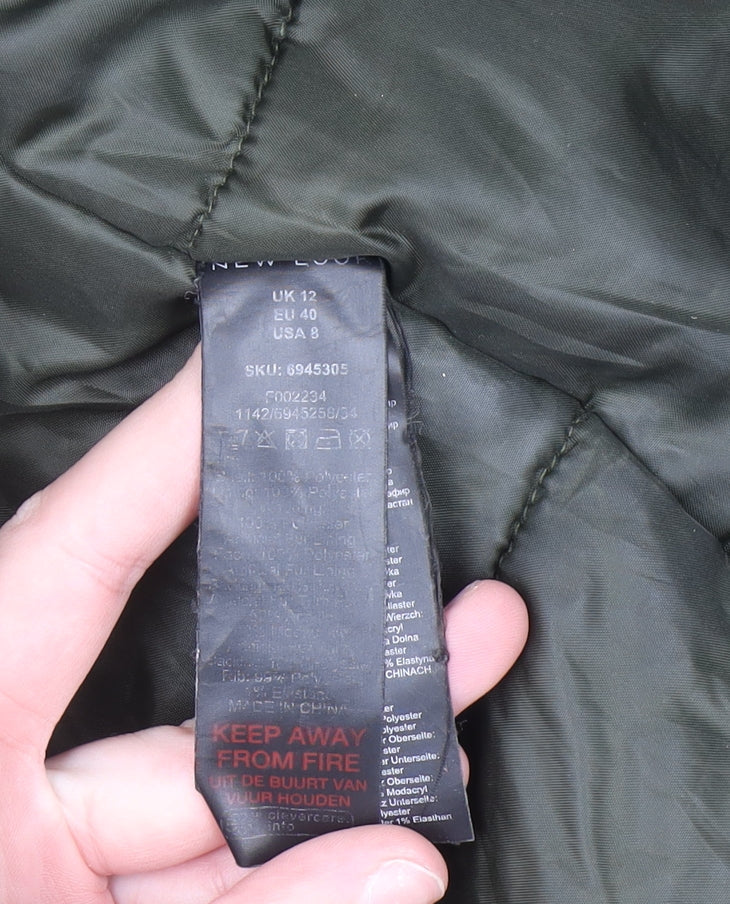 Womens UK Size 12 New Look Green Parka Coat