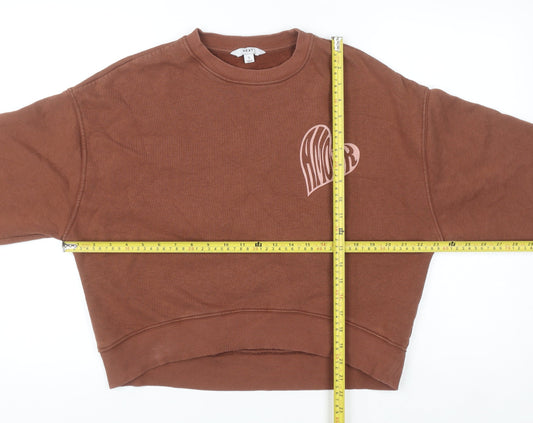 Womens UK Size S NEXT Brown Pullover Sweatshirt