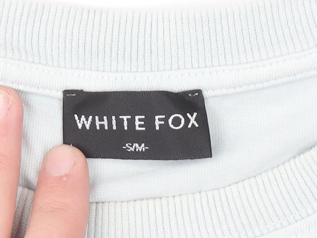 Womens UK Size S White Fox Multicoloured Pullover Sweatshirt