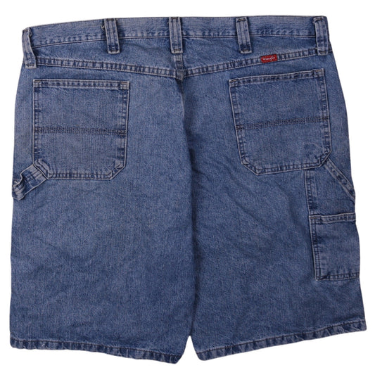 Wrangler Men's Blue Cargo Denim Carpenter Shorts Size 40